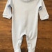 Monogrammed Boys Light Blue Footed One-Piece