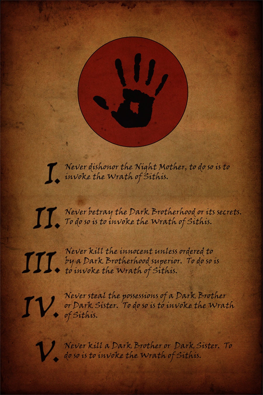 The Five of the Dark Brotherhood