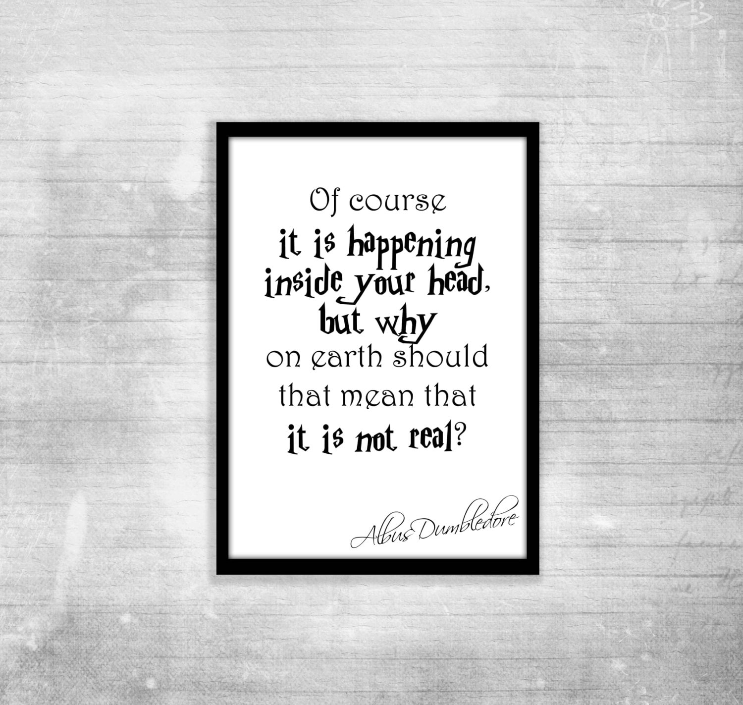 harry potter wall art inspirational print of course it