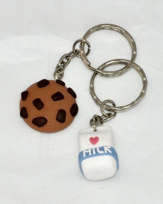 BFF Chocolate Chip Cookie And Milk Keychains Set of 2 Best