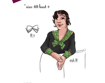 NVL 1930s jabots, collars, cuffs and gilet 40 bust and over in PDF 5072