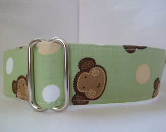 Warm Wags Monkeys Greyhound Martingale Collar