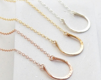 Horseshoe Layering Necklace | Equestrian Horse Jewelry | Cowboy Country Jewelry | Silver, Gold or Rose Gold
