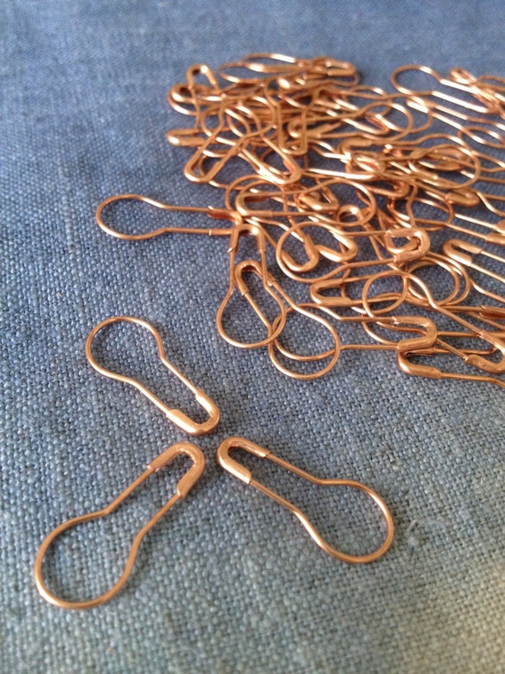 Copper calabash safety pins for clothing tags hang tags