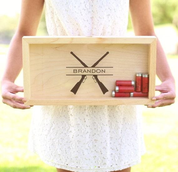 Shot Gun Shell Keeper Ammunition Box Groomsman, Groom, Best Man, Groomsmen, Father of the Bride Gift Fathers Day Christmas (NVMHDA1495) by braggingbags