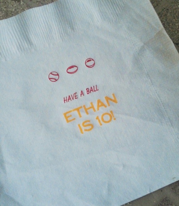 Birthday napkins customized set of 25