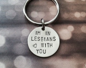 Im in LESBIANS with you - Scott Pilgrim Keychain, Necklace, Gift, Pride, Love, LGBT, Gift