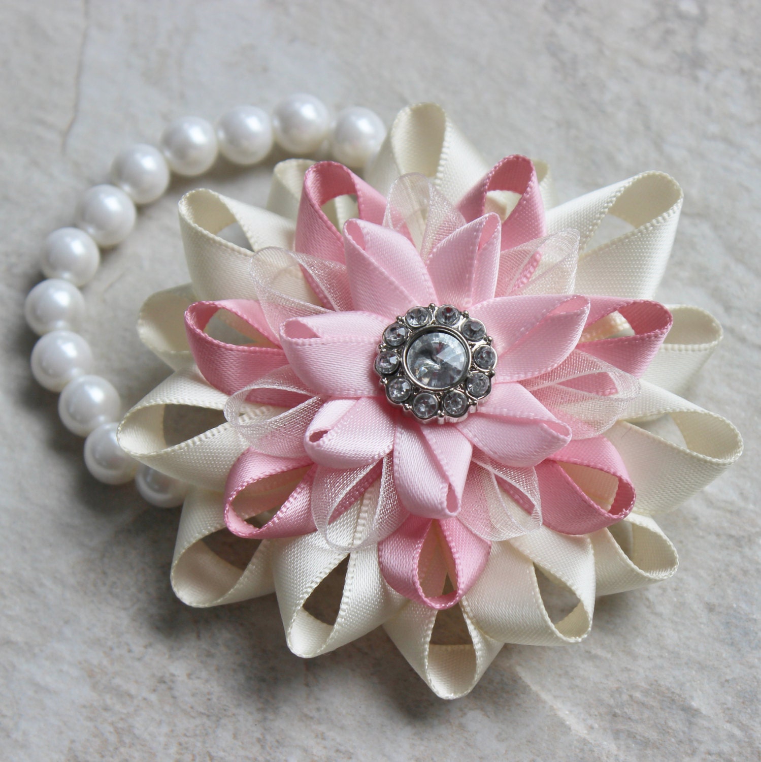 Flower Corsage Pink Wrist Corsage Prom Corsage Pink Flower