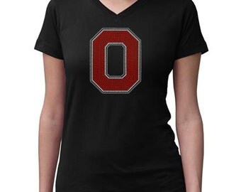 CHILD or ADULT SIZE Ohio State Buckeyes Bling Crystal Rhinestone Shirt