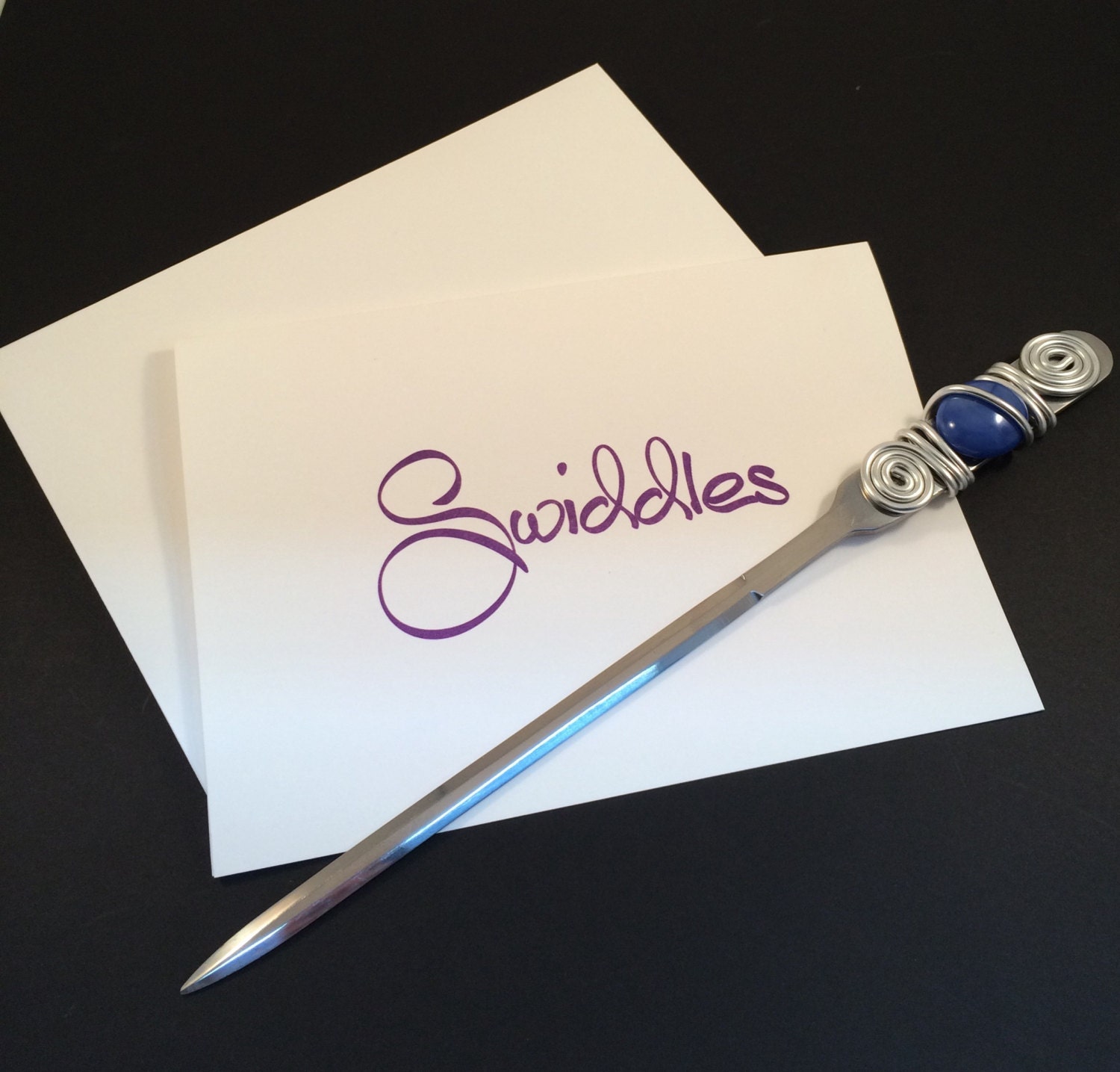 Beaded letter opener wire wrapped letter opener desk