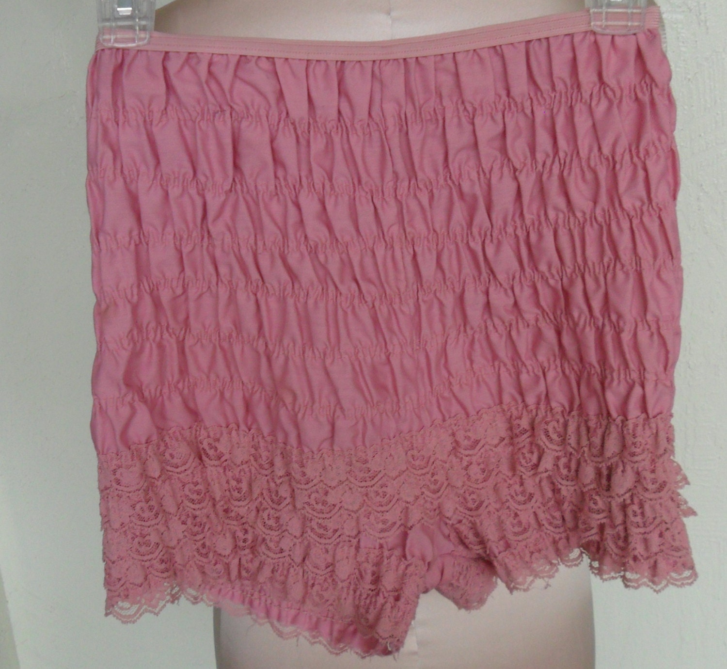 Vintage Bloomers Mauve Ruffled Shorts Pettipants Square Dance