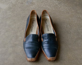 Vintage/VTG Luca Grossi Italian Leather Shoes Size US 7