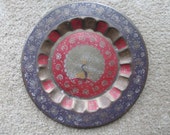 Painted Peacock Plate, Brass, Vintage, Decorative, Wall Hanging, India, Stamped Tooled Design, Asian Decor, Photo Display Prop, Red Design Painted Peacock Plate, Brass, Vintage, Decorative, Wall Hanging, India, Stamped Tooled Design, Asian Decor, Photo Display Prop, Red Design