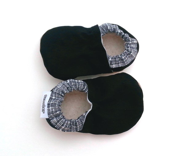 black baby shoes, solid black booties, wedding baby, funeral baby, gender neutral shoes, all