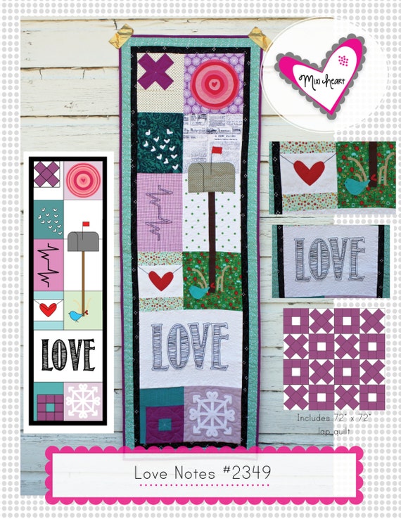 Items similar to Love Notes PDF Quilt Pattern on Etsy