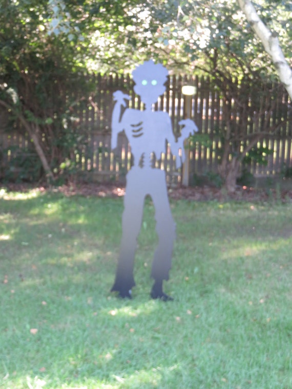 Zombie Shadow Halloween Zombie Wood Silhouette by ChartinisYardArt