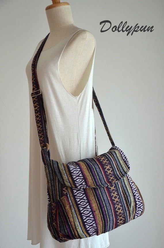 Hippie Messenger Bag Handbags Nepali Woven Bag by Dollypun on Etsy