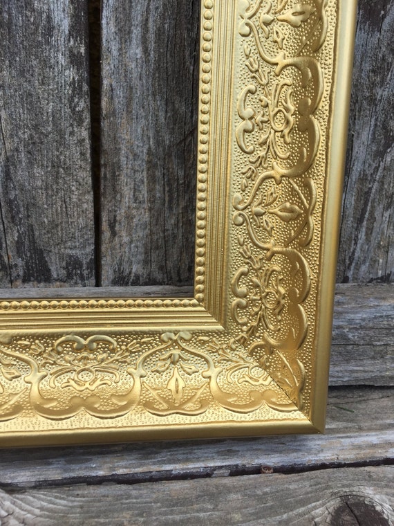 Gold Ornate 11x14 Picture Frame GOLD Vintage by ThePaintedLdy