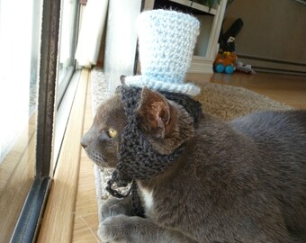 Cat Costume for a Cat CROCHET PATTERN Top Hat Pet Costume for a Pet Cat Hat for a Cat Clothes for Cat Pet Halloween Pets Halloween Cats Cute