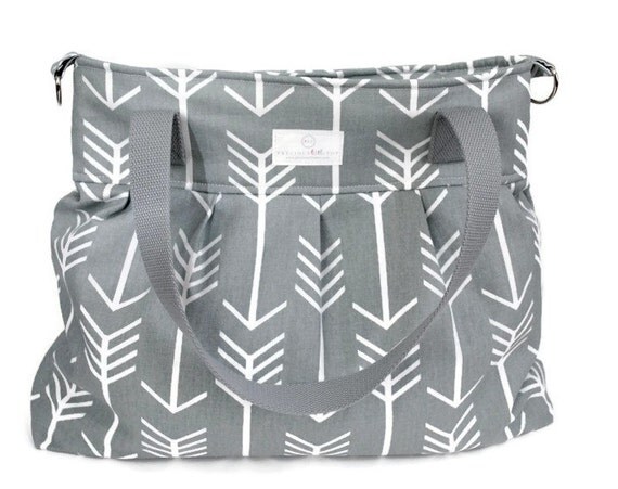 Gray Arrow Diaper Bag 