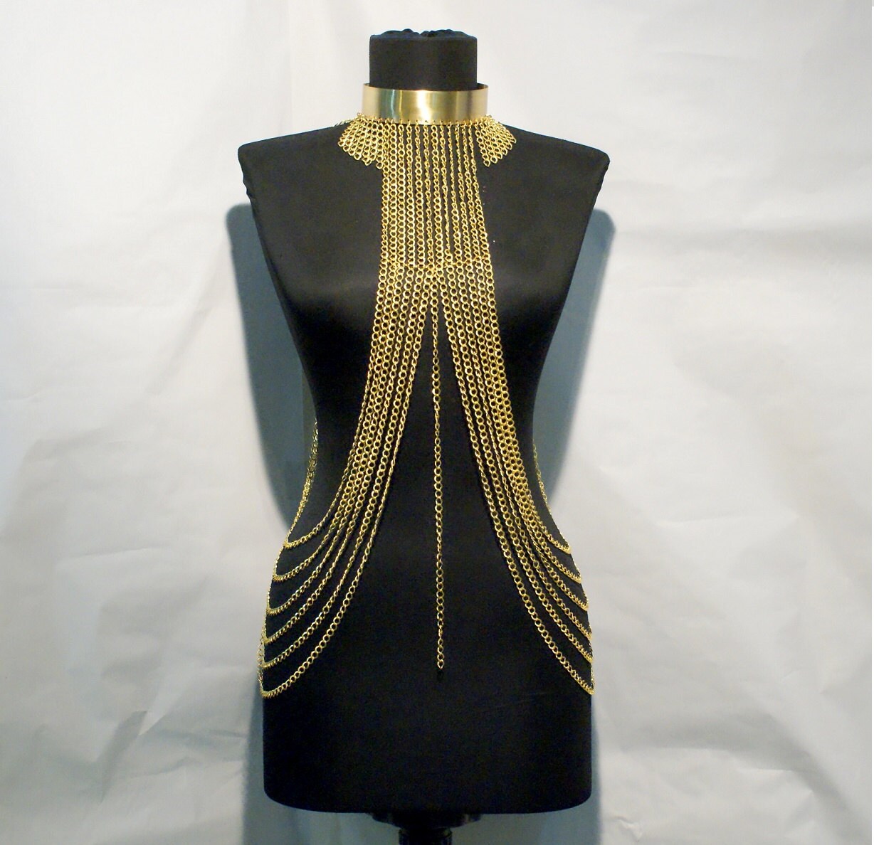gold body chain / body chain necklace / body jewelry / body