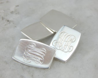 Vintage Sterling Silver Cufflinks, with "MCM" Monogram F50MMY-N