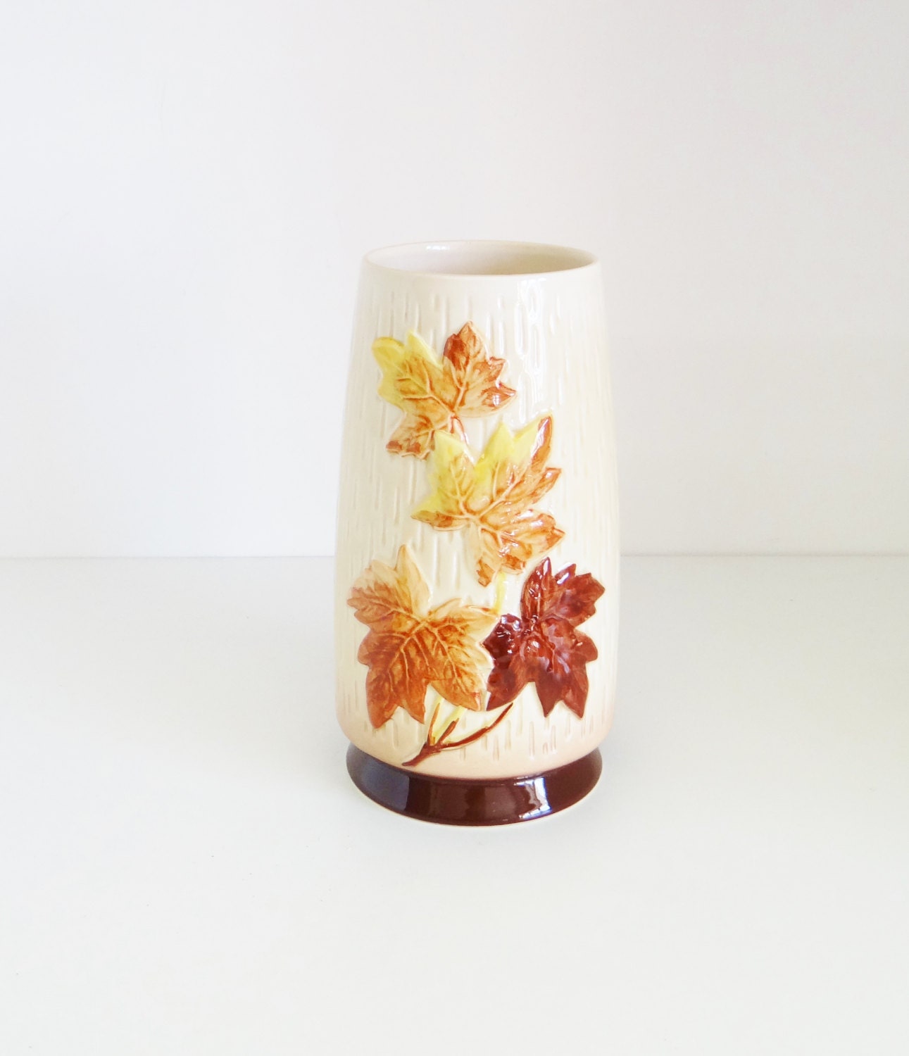 Vintage Pottery Vase Maple Leaf Vase By SylvaC Number 4011