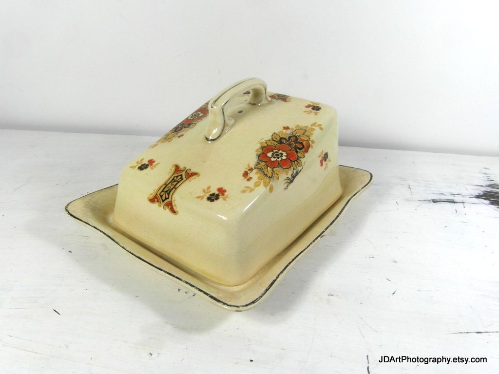 Lidded butter dish porcelain butter dish with lid cheese