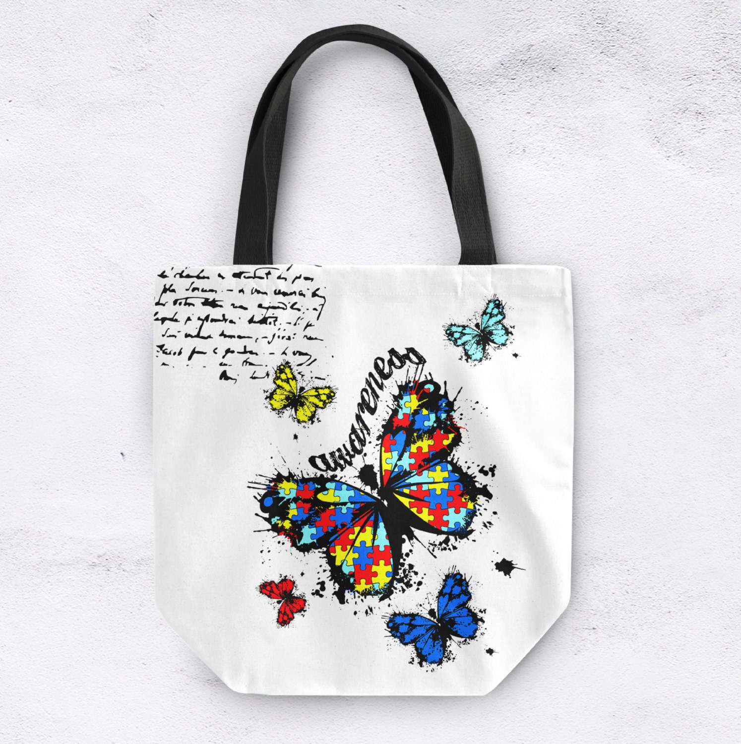 Autism Awareness Tote Bag Can Be Personalized Autism By InkandRags