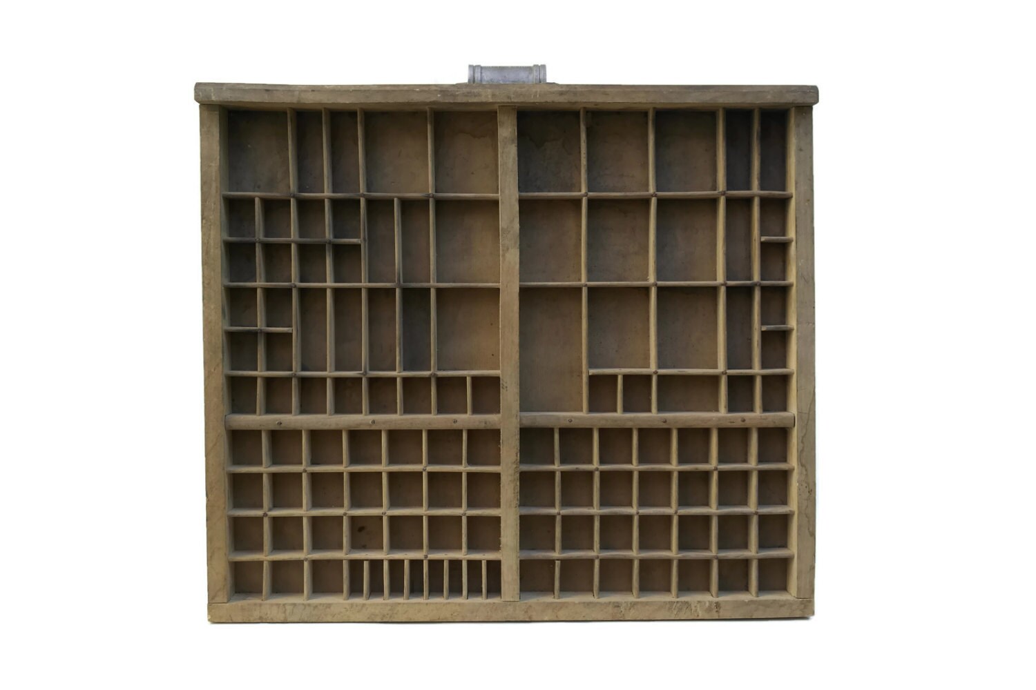 Large Antique Letterpress Printers Tray. Printers Block Tray. Jewelry