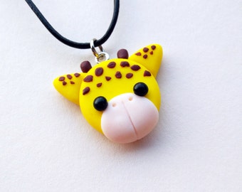 Giraffe Necklace - Handmade in Polymer Clay