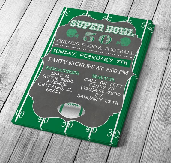 Super Bowl Invitation Word Template 5