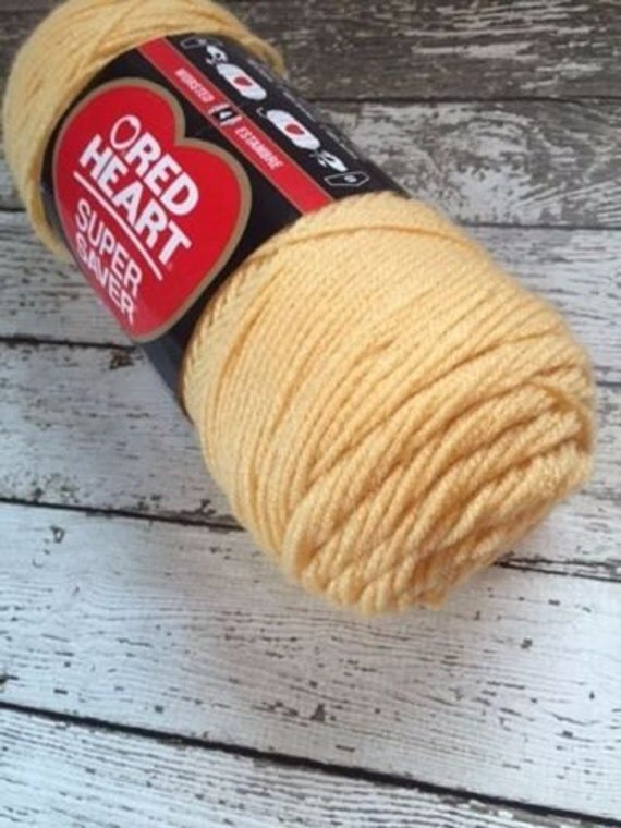 New Red Heart Super Saver Yarn Worsted Weight Yellow Cornmeal