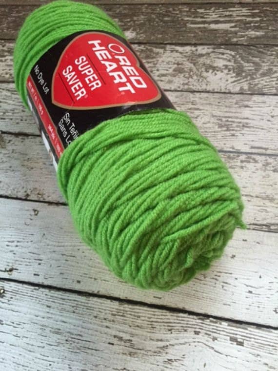 New Red Heart Super Saver Yarn Worsted Weight Spring Green