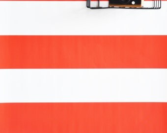 Wallpaper - 24" x 48" Nautical Stripe Removable wall paper tile - self adhesive wallpape