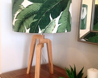 Lampshade, Lamp Shade, Palms, Palm Leaves Tropical Style, Coastal Decor, Lamp Shade Beach Decor Tropical Decor Barrel Lampshade.
