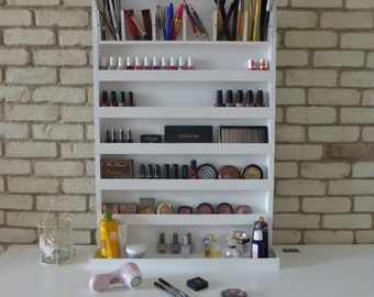 Εxtra large makeup organizer - nail polish rack - wall hanging - many colours available - bathroom storage - rangement maquillage