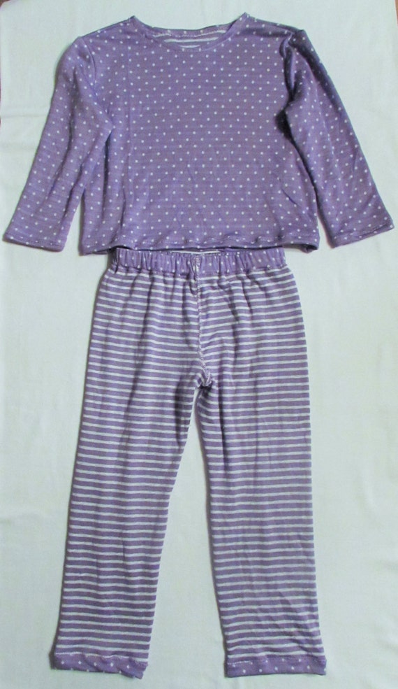 Girls knit pajamas/girls pajamas/reversible pajams/girls fashion pajamas/comfortable pajamas/polka dot pajamas/stripe pajamas/todder pajamas