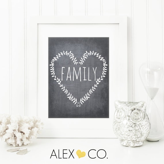 Family Printable Family Sign Home Decor Family Print Wall Art