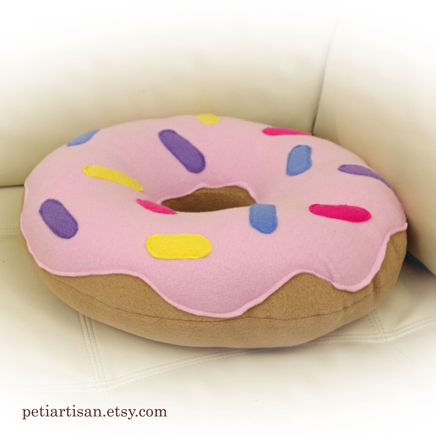 Donut Pillow Food Pillow Doughnut Pillow Pink Frosting