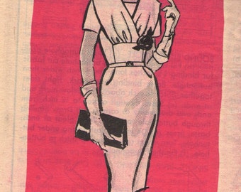 Vintage 1960s Mail Order Sewing Pattern 4625 - Misses' Dress size 16 1/2 bust 37"