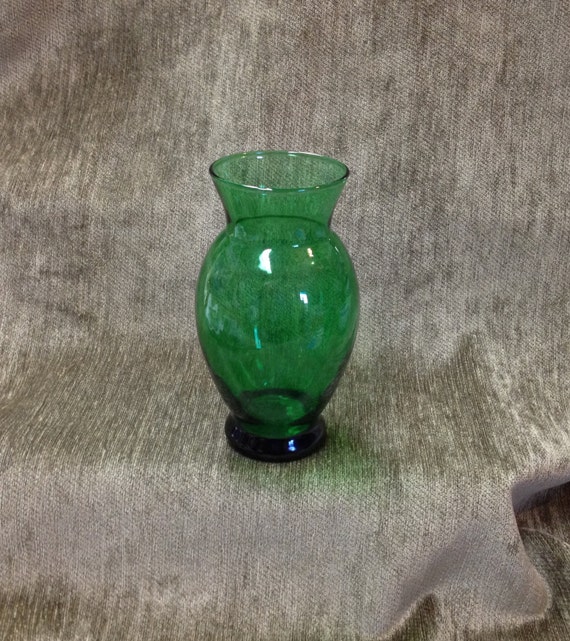 Anchor Hocking Emerald Green Glass Vase Vintage Emerald Green 1246