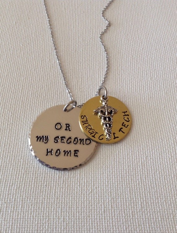 Surgical technologist necklace CST OR my second by SimplyDeborah