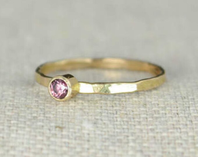 Classic 14k Gold Filled Alexandrite Ring, Gold solitaire, solitaire ring, 14k gold filled, June Birthstone, Mothers Ring, gold band, yellow