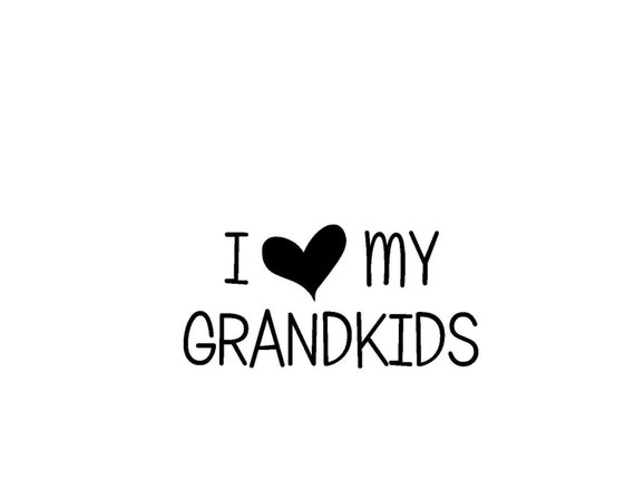 Download I Love My Grandkids/I Heart My Grandkids Vinyl Decal/Sticker