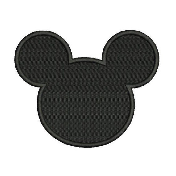 Mickey mouse ears filled embroidery pattern 4 sizes Machine