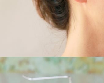 Leaves Ear cuff , Ear Climber, bridal earrings, wedding earrings, Sterling silver and Gold Earrings , ear jacket