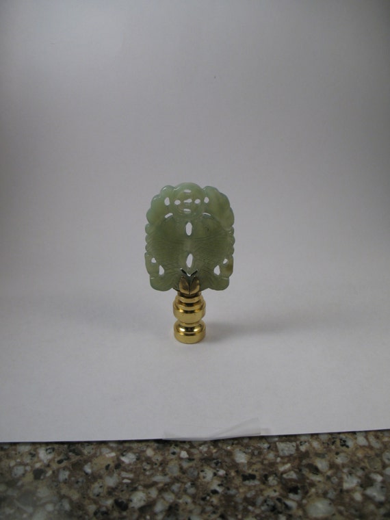 Carved Jade Two Fish Lamp Finial. by LampFinials on Etsy