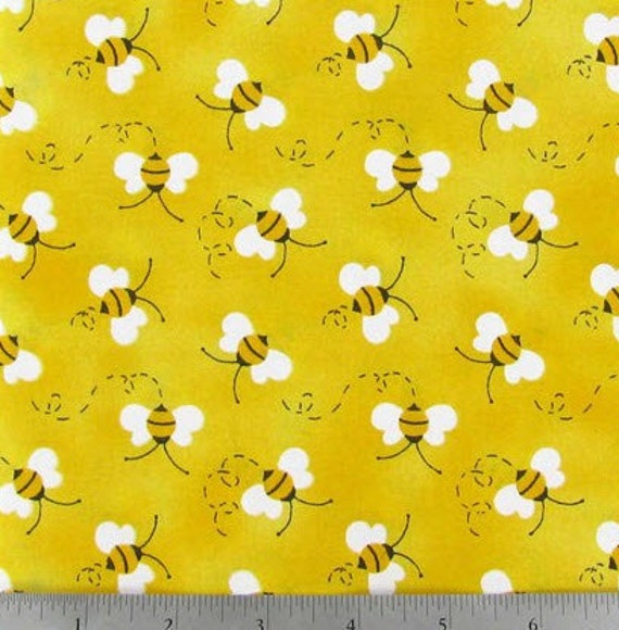 Bumble Bee Fabric Honey Bee Fabric By the Yard Whimsical Bug