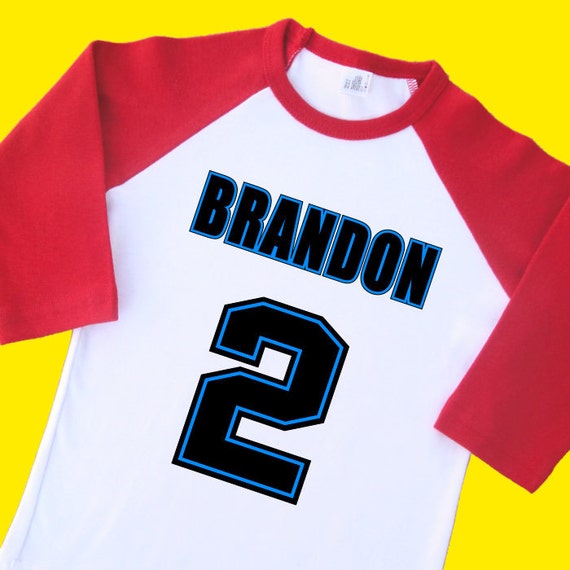 Items similar to Number 2 Jersey. 2nd Birthday. Personalized T Shirt ...